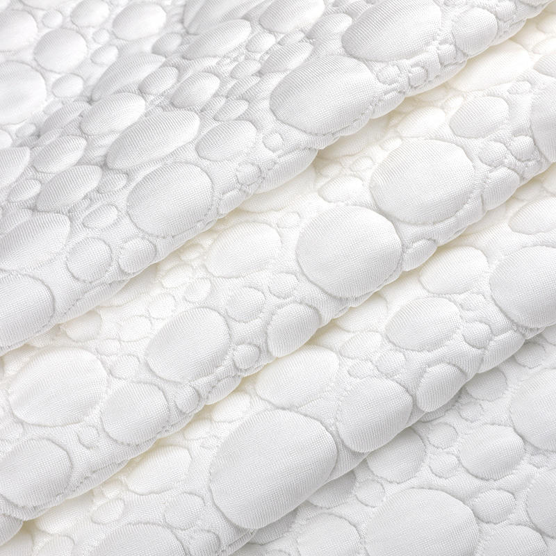 Белая простая и мягкая полиуретановая трикотажная матрасная ткань