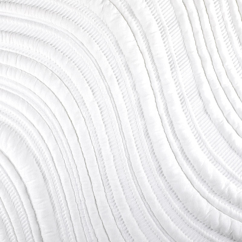 Удобная полиуретановая трикотажная матрасная ткань в белую полоску